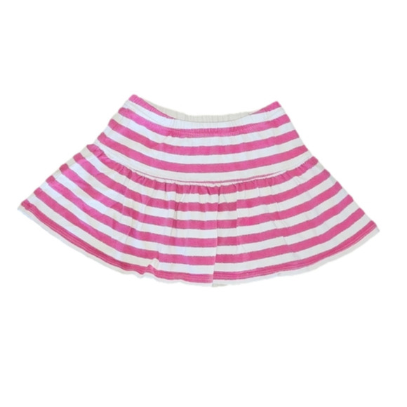 Jumping BEANS White and Pink with Silver Striped Skort - Picture 1 of 4